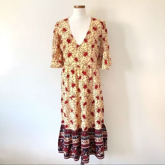 Faithful the Brand Floral Melia Midi Dress NWT - Picture 2 of 9